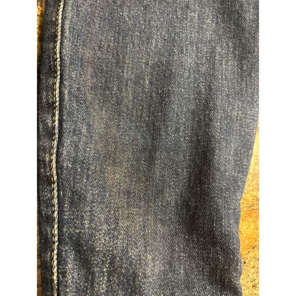 *Gorgeous* ALICE AND OLIVIA Wide Flare Leg Fitted Denim Zip Jumpsuit Size 25 - Picture 14 of 15